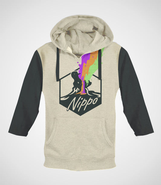 Mt. Nippo Erupts 3/4 Sleeve Sweatshirt